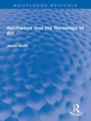 cover image of Aesthetics and the Sociology of Art